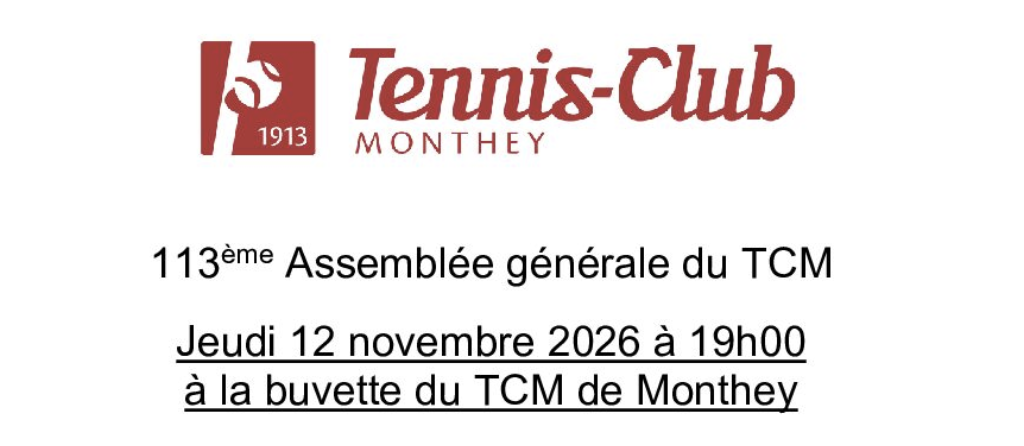 113e Assemblée générale du TC Monthey